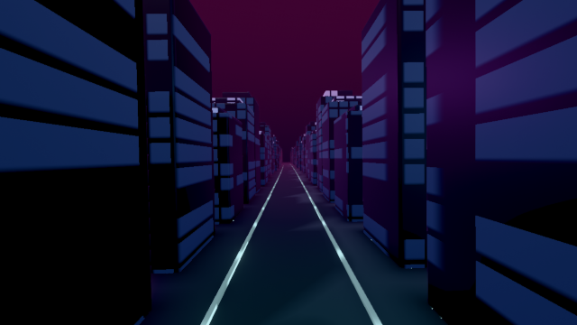 Night Transit Megacity rendered in VJ Loop Studio 3D