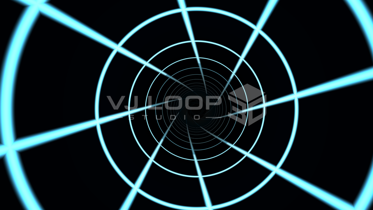 Neon Grid Tunnel — WGSL Graphic