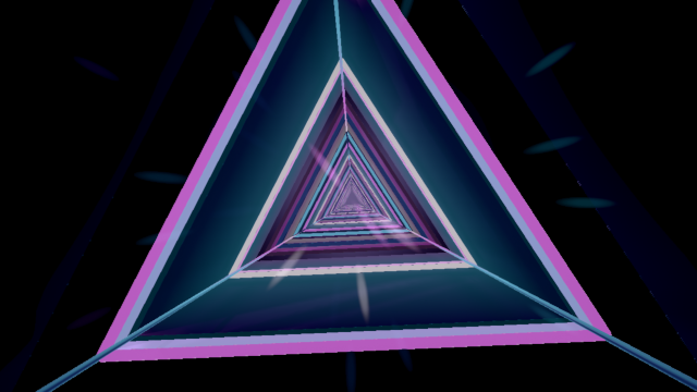 Kinetic Triangle Rush — Particles & Kinetic