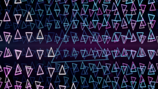 Neon Triangle Matrix — Graphic & Temporal