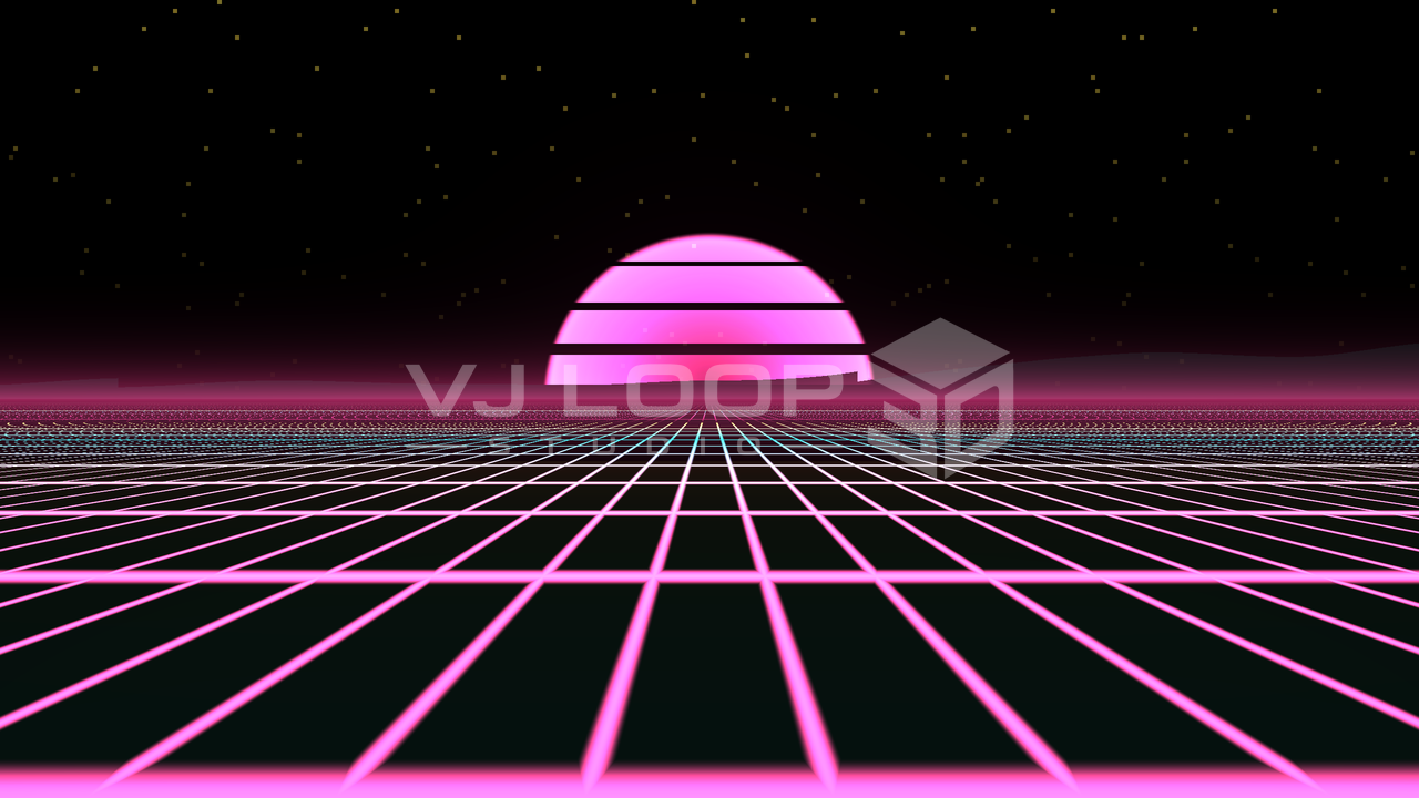 Retro Horizon — WGSL Graphic