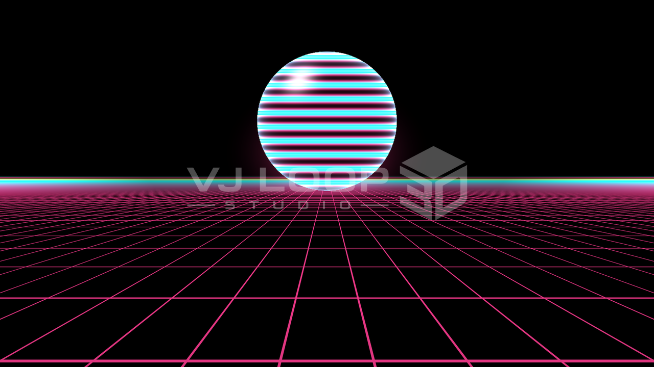 Retro Sphere — WGSL Graphic
