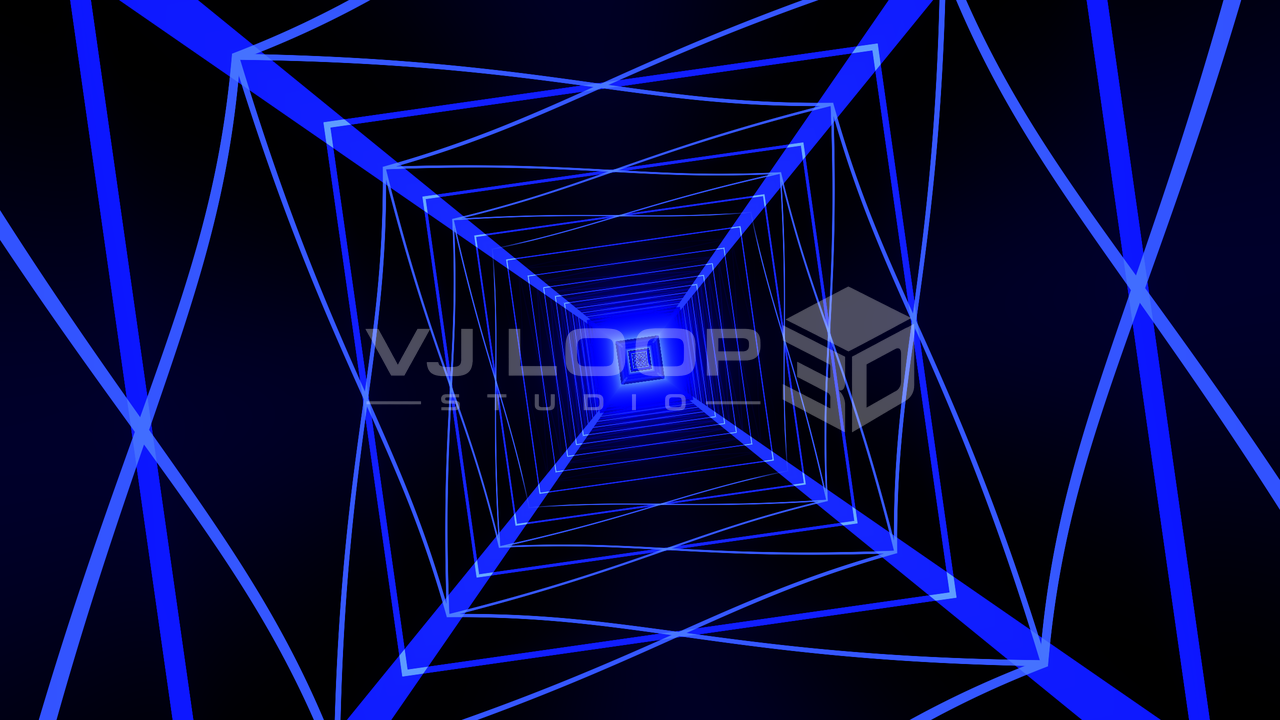 Truss Tunnel rendered in VJ Loop Studio 3D
