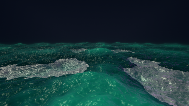 Bioluminescent Tidal Range rendered in VJ Loop Studio 3D