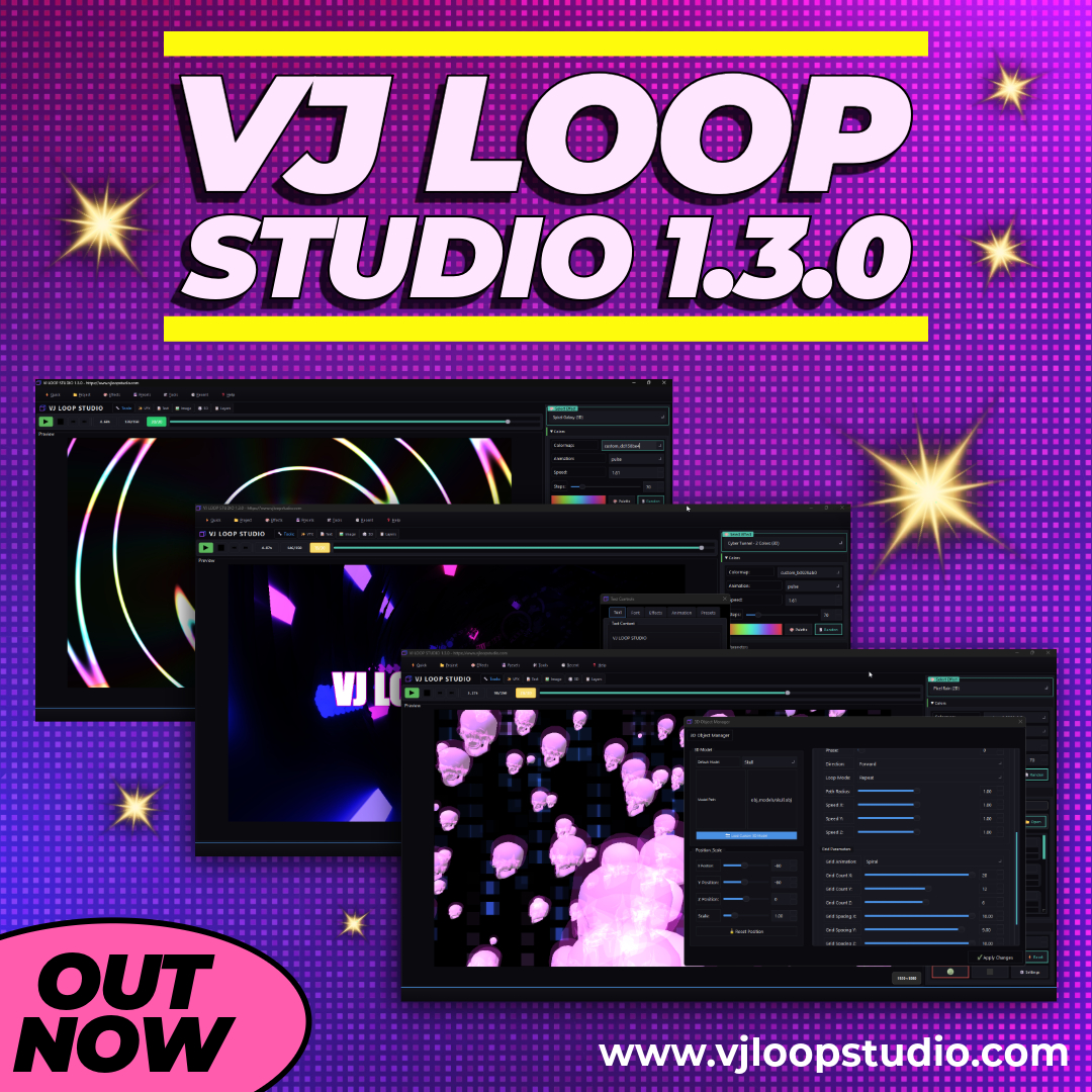 VJ Loop Studio 1.3.0 Release Banner